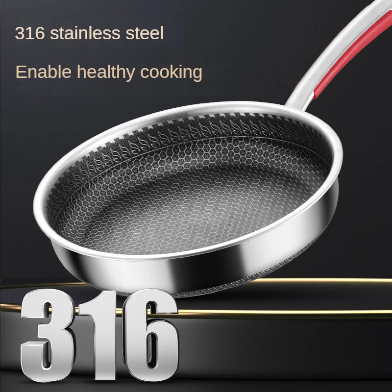 

Honeycomb Frying Steel New Non-stick Steak Products Pan Home Multi-functional Pan Pancake Wok 316 Pans Stainless Omelet