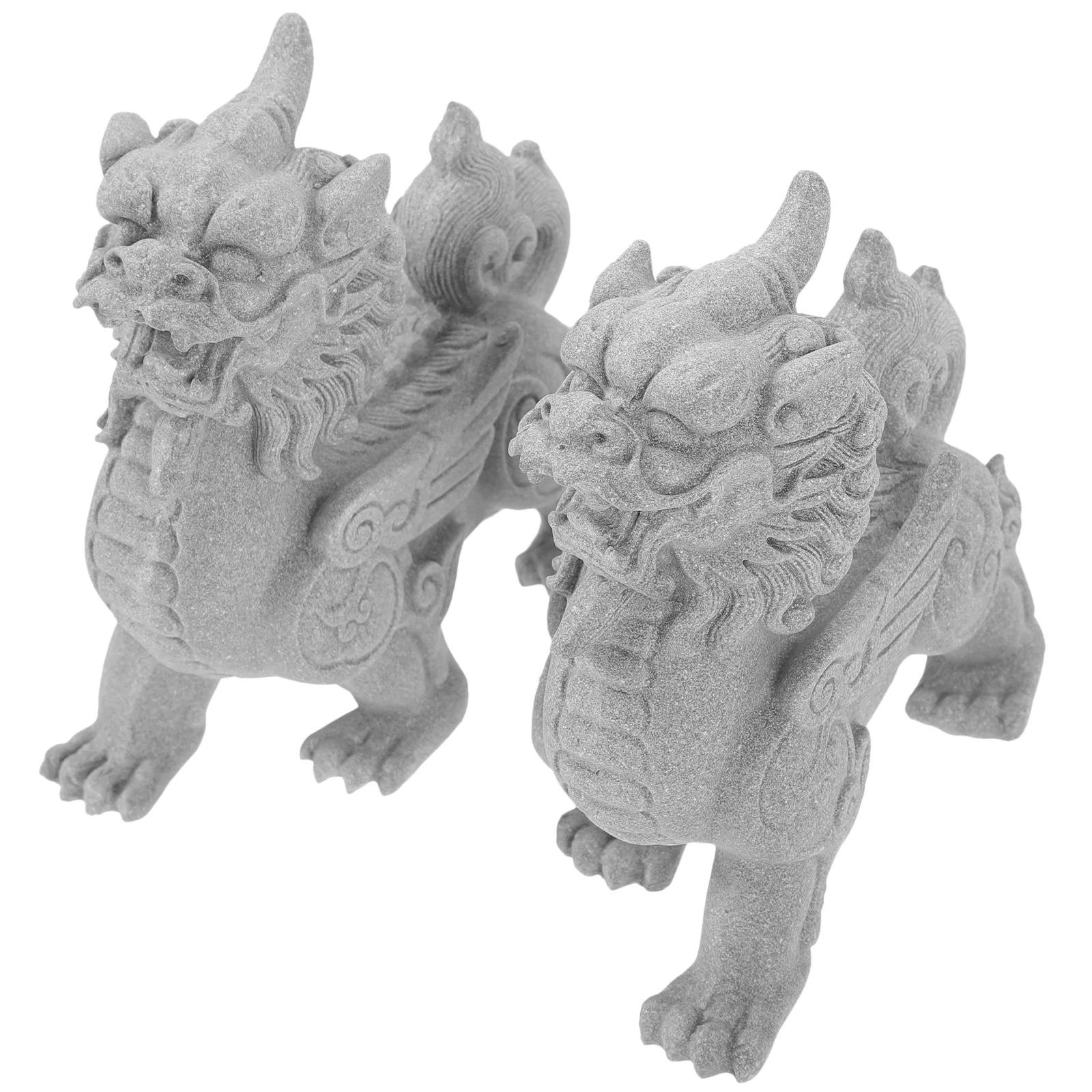 2 шт. фигурка животного единорог орнамент статуя Kylin украшения пейзажное