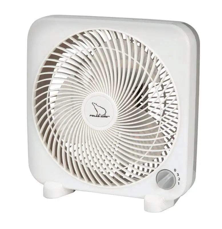 

Polar Aire S-9PB 7 in. 3 Speed Mini Box Fan in Gray & White