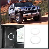 aluminum alloy silver for hummer h2 2003 2007 car tailgate trunk stereo speaker trim ring cover car interior accessories