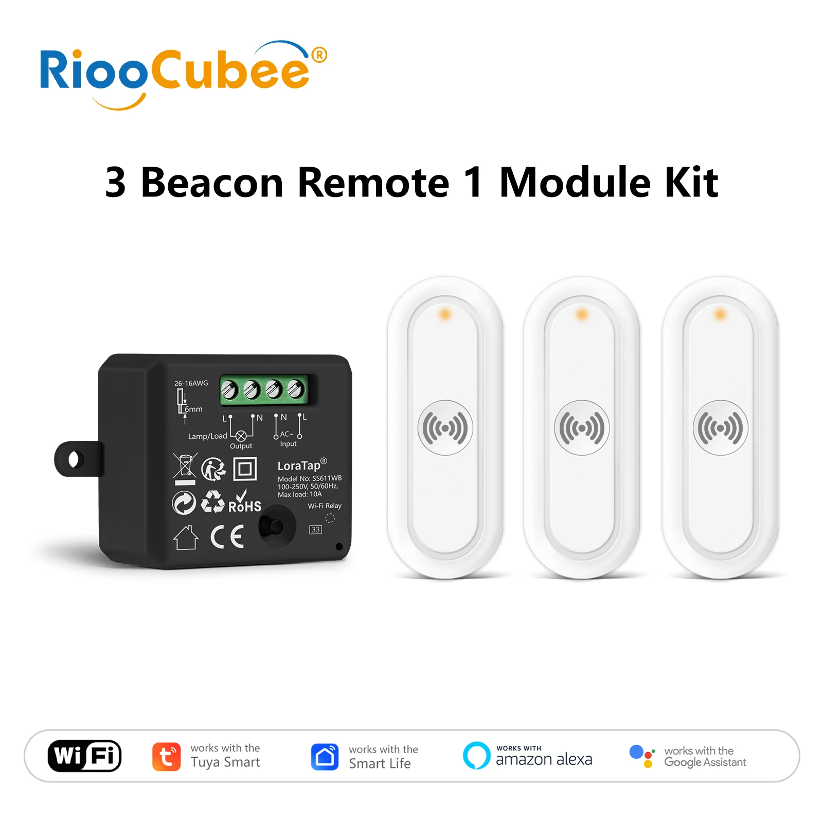 

RiooCubee Tuya Smart Life Беспроводной релейный модуль с таймером