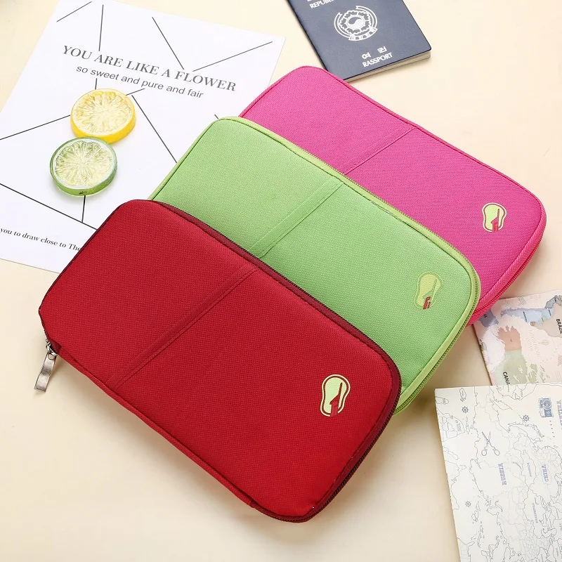 

2022 Fashion Popular Travel Passport Credit ID Card Cash Wallet Purse Holder Document Organizer Bag