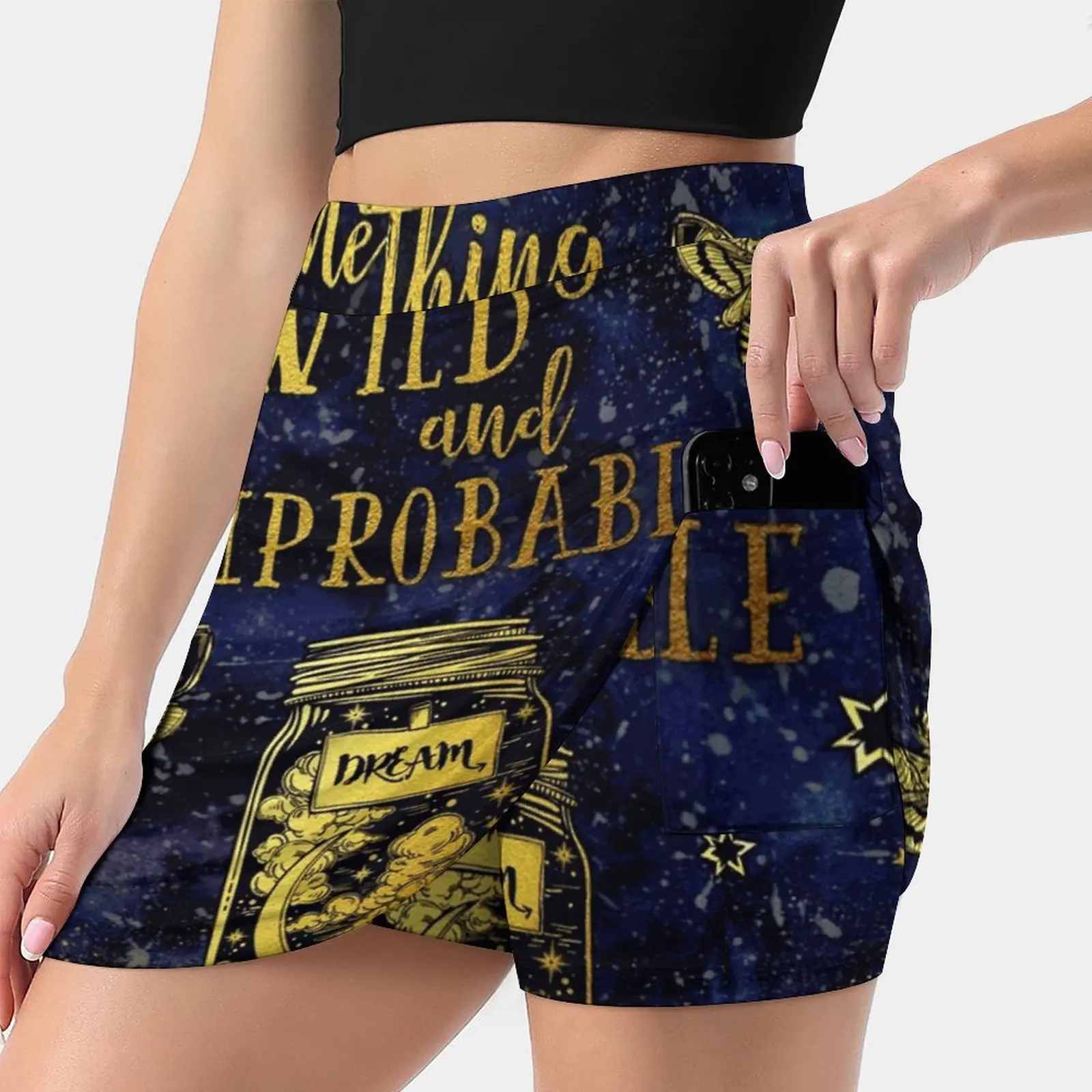 

Dream Up Something Wild And Improbable Summer Women'Sshorts Skirt 2 In 1 Fitness Yoga Skirt Tennis Skirts Books Reader Bookworm