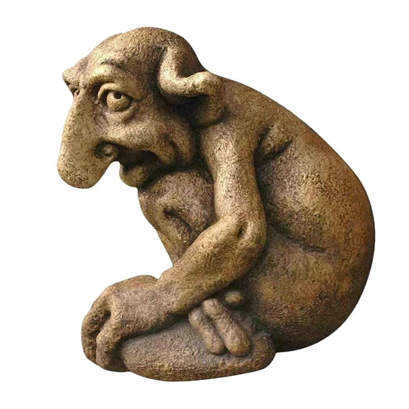 

2X Garden Gargoyle Statue Naughty House Buddys Home Ornaments Decoration And Whimsical Gargoyle Homeland