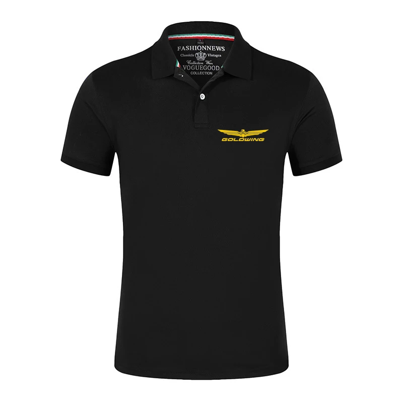 

Goldwing GL1800 GL1500 Motocycles Print men Polo Shirt Loose Business Casual Cotton Short-sleeved Breathable Polo Summer T-Shirt