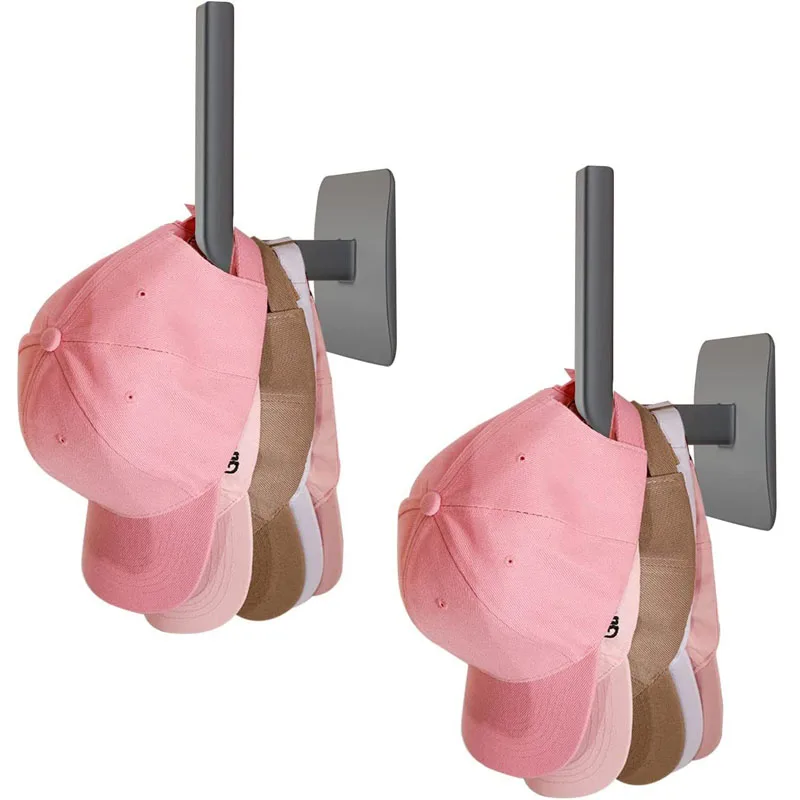 

1/2 Pcs Cap Holder Hat Rack for Baseball Caps Adhesive Hat Hooks for Wall Cap Hanger Storage No Drilling Hat Display Organizer