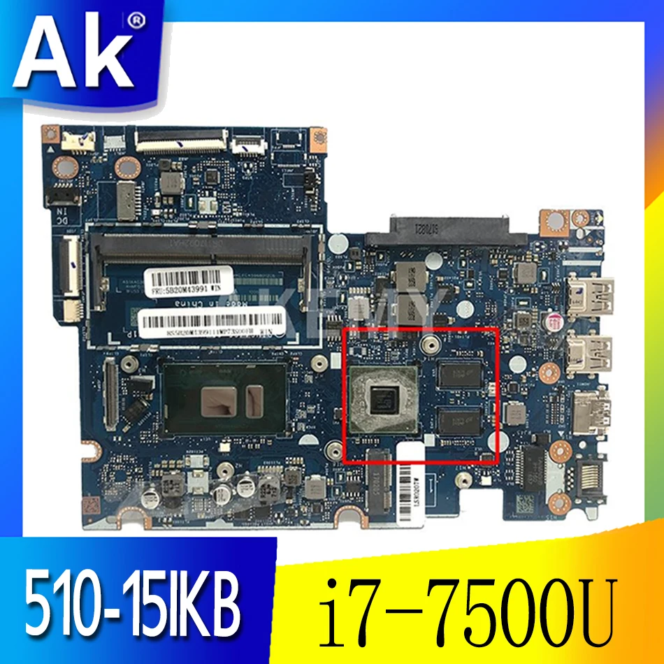 

5B20M32679 5B20M32609 BIUS4/S5,CIUY0/Y1 LA-E221P For Lenovo FLEX 4-1580 YOGA 510-15IKB laptop motherboard With i7-7500U 2GB
