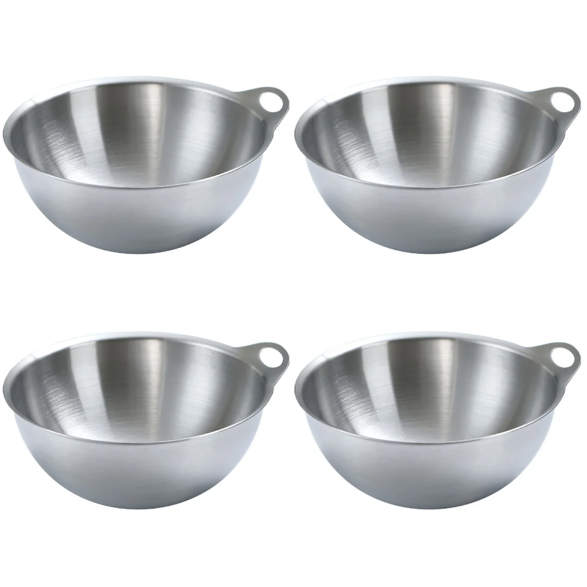 

4x Household Daily Use Stainless Steel Reusable Sauce Bowl Dessert Bowl Metal Bowl Stainless Steel Bowl for Home Fruit Daily