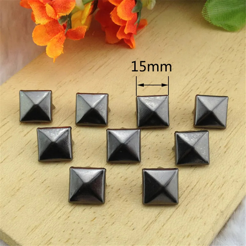 

500pcs/lot 15mm Black Rivet Clothing Nickel Pyramid Punk Rock Studs Punk Claws Deco.DIY Accessory Supplier/Free Shipping