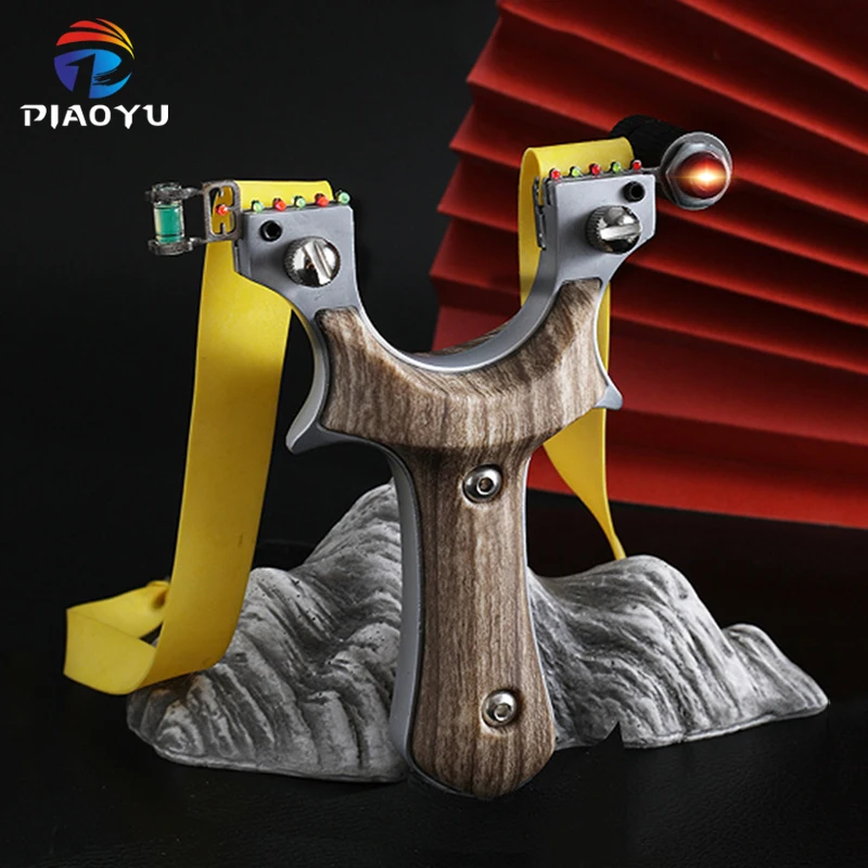 

NEW Catapult High Quality Alloy Rubber Band Slingshot Shooting Toys with Laser Aiming Outdoor Competition Games for Adult/Kids