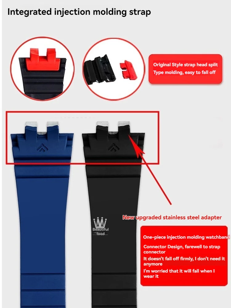 Фото GM-B2100 gmw-b5000 Ремешок для часов из фторкаучука для Casio G-SHOCK GMW-B5000 резиновый ремешок Корпус из нержавеющей стали FMK MEN ремешок для часов №3