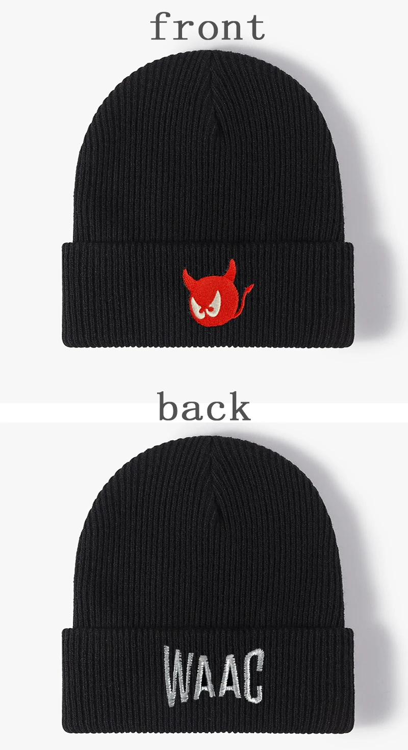 2022 New Golf cap Fashion Brand Demon Winter Knitted Hat Outdoor Golf Warm Hat Unisex