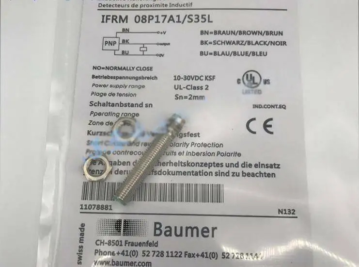 Датчик приближения ONE Baumer IFRM 08P17A1/S35L Датчик приближения ONE Baumer IFRM 08P17A1/S35L