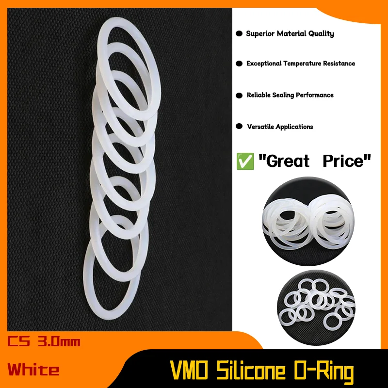 

Силиконовые уплотнительные кольца VMQ 3 мм