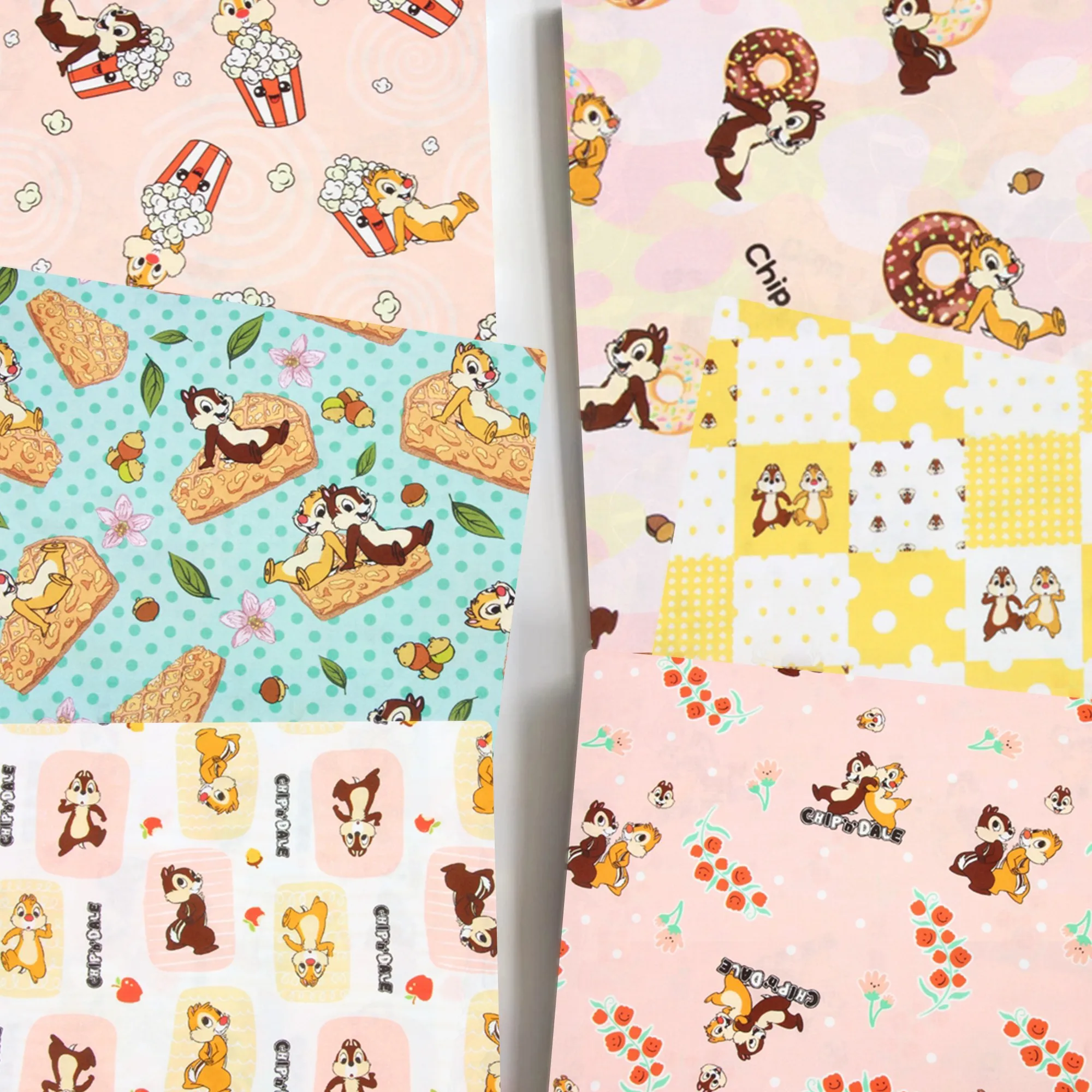 Disney, 45x110 см, чип и Дейл, модель 100%, искусственный материал, лоскутное шитье, рукоделие, детское платье из ткани «сделай сам»