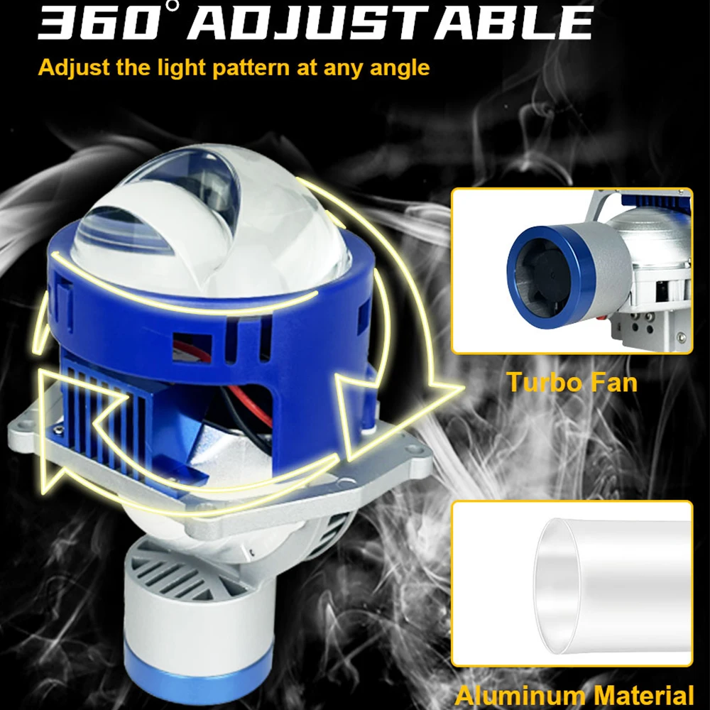 Лазерная фара P40 3 дюйма Bi-светодиодный объектив проектора 140 Вт лм