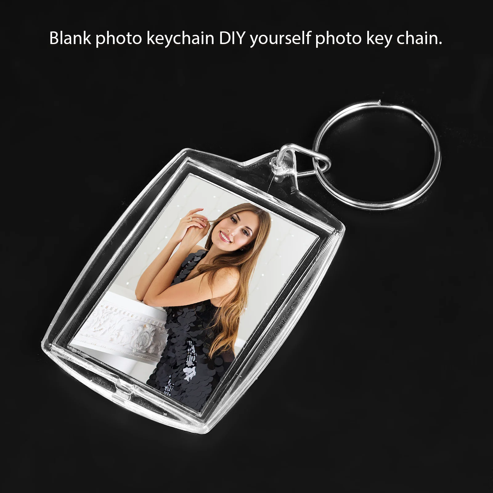 100 шт. брелок для ключей с фотографией сделай сам прозрачная пустая вставная