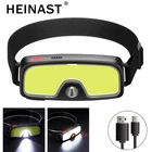 Фонарь налобный светодиодный с зарядкой от USB и встроенным аккумулятором