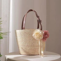 casual summer women handbags shoulder bag vacation zipper straw beach bags weave ladies hand bags 2020 flowers bolsos