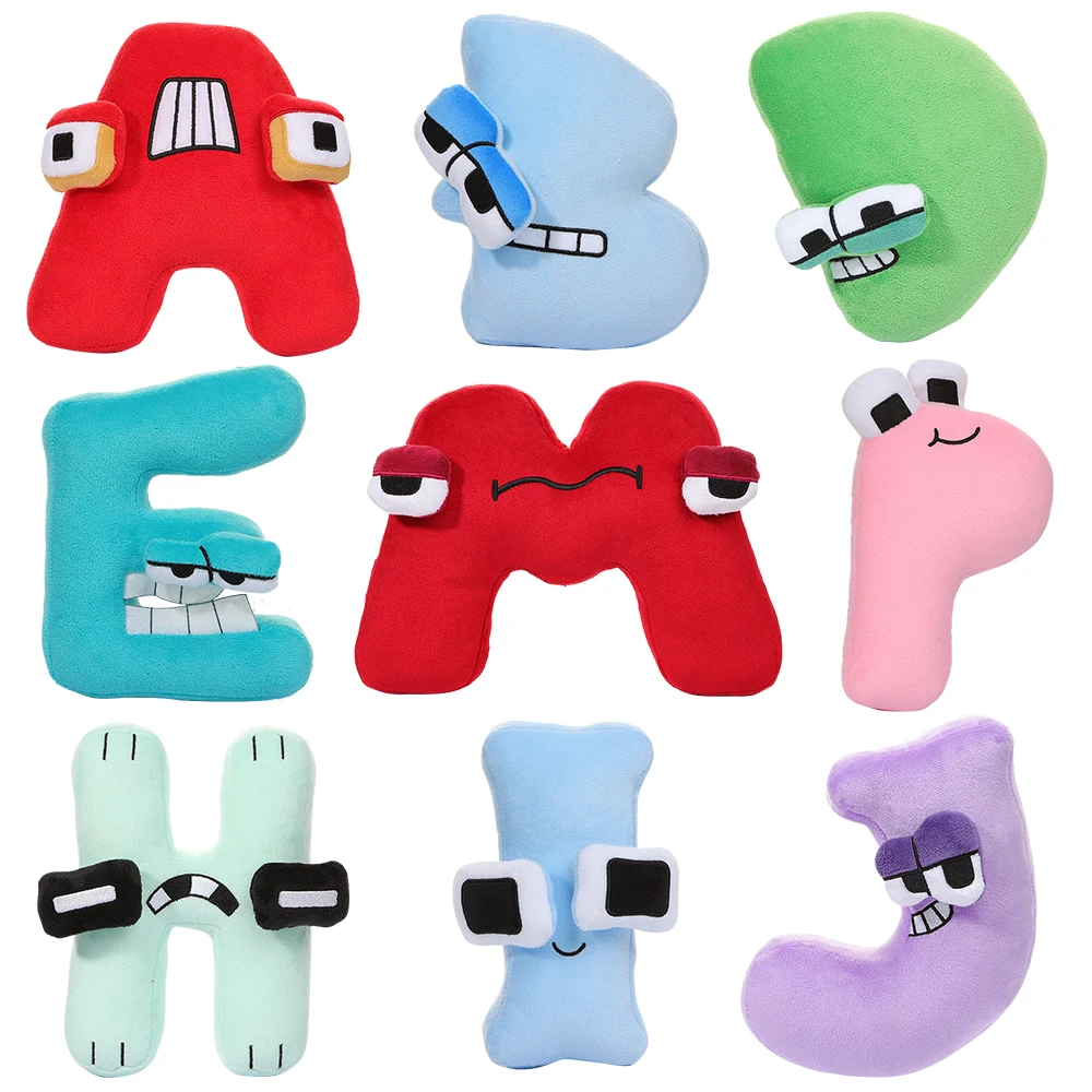 

New Alphabet Lore Plush Toy Anime Doll Kawaii 26 English Letters Stuffed Toy Kids Enlightenment Montessori Plush Toy Doll Gifts