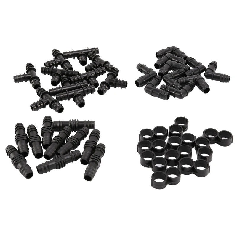 

Irrigation Fittings Kit For 1/2 Inch Tubing- Barbed Connectors (Rain Bird 16Mm .520 ID)Drip Or Sprinkler Systems