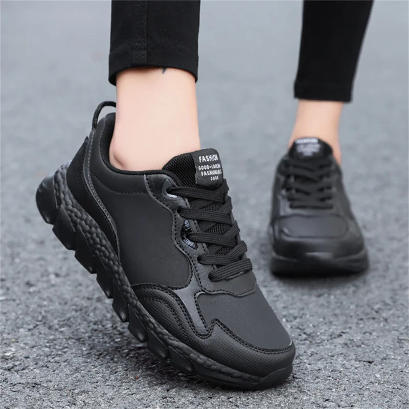 2023 Summer Women Sneakers Platform Shoes Leather Casual Walking Shoes Sport Shoes Ladies Outdoor Running Vulcanized Shoes