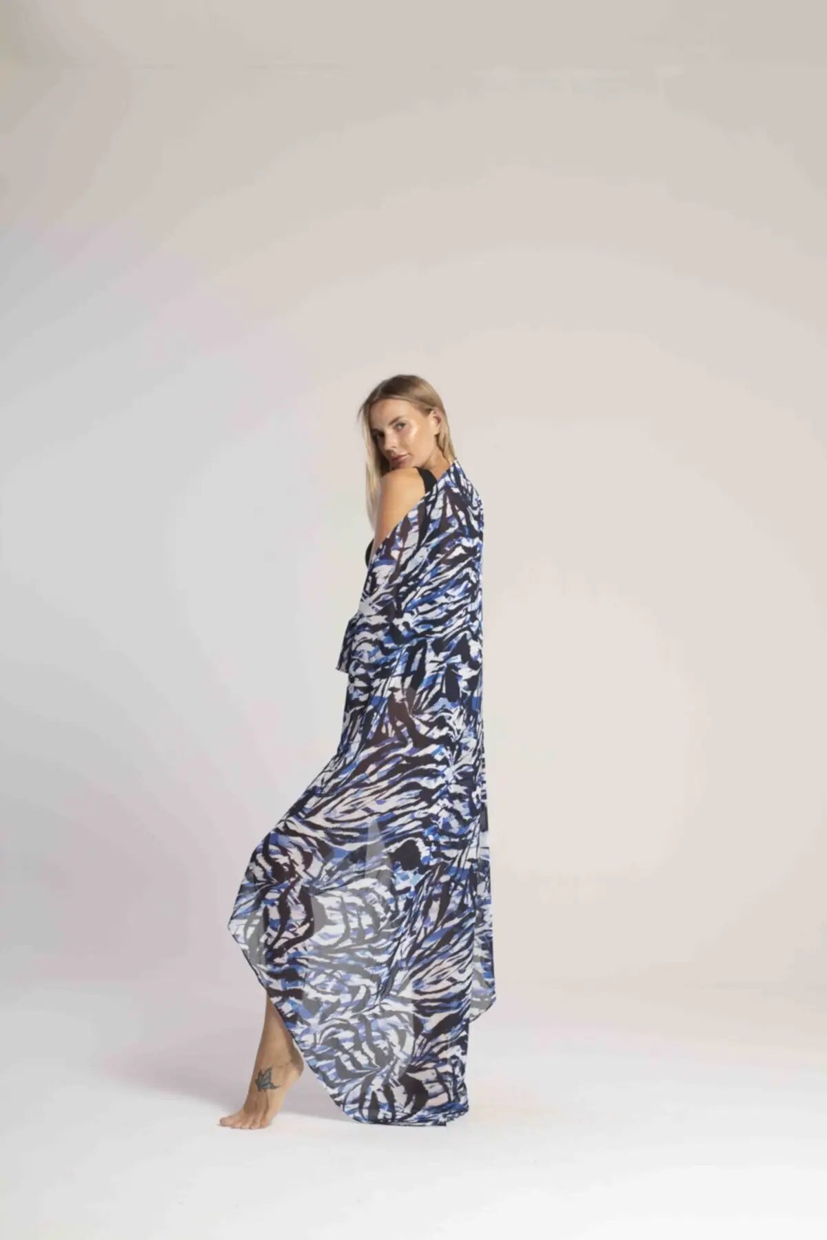 

Women's Pareo Maxi Swimwear Cover Up Dress Sexy Tunic Suit Beachwear Female Beach Bikini Cover Loose Mini Dress