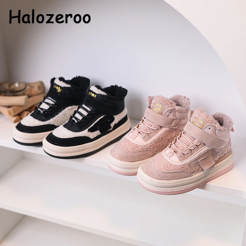 

Кроссовки Детские зимние меховые, высокие, Брендовые спортивные, для начинающих ходить мальчиков