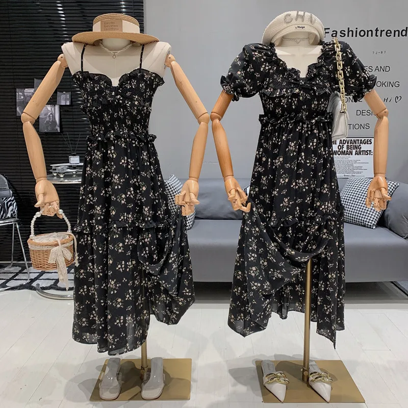 

New in Women's Clothing 2023 Spring Temperament High Waist Slim Fit Versatile High grade floral dress Elegant Dress