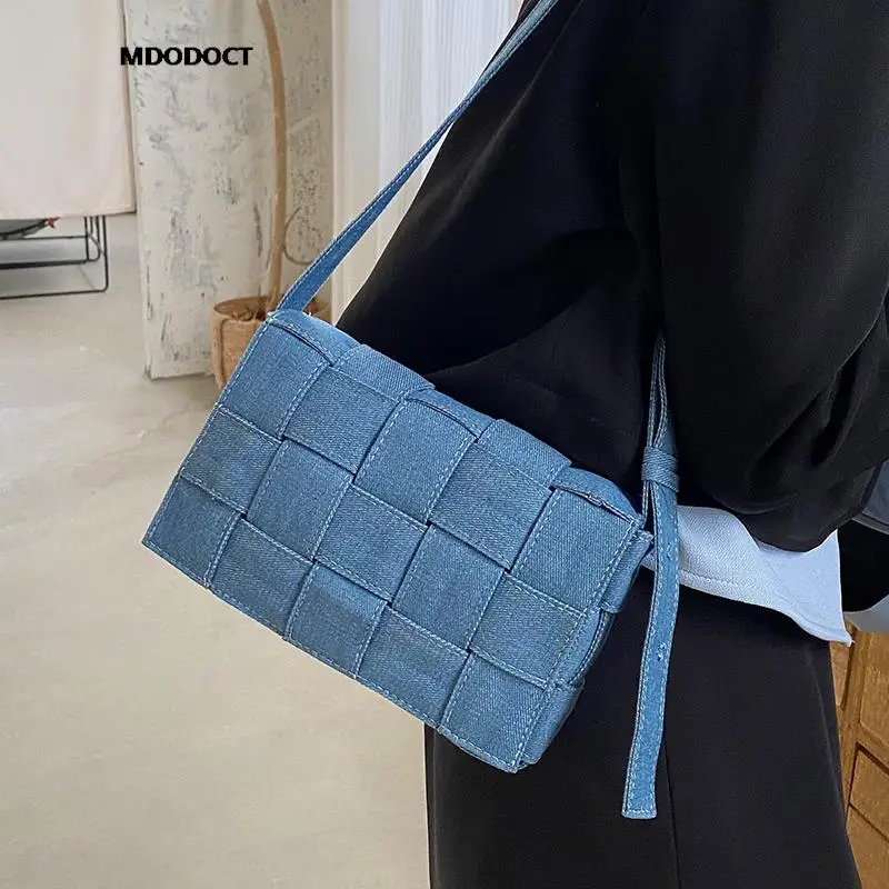 

Classic Vintage Denim Canvas Shoulder Luxury Designer For Women New Summer Crossbody Bags Fashion Casual Handbags Simple Style