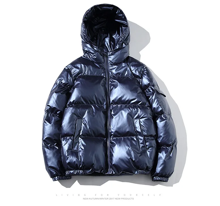 

2023 Fashion Thickened Hooded Loose Light Face Cotton Coat Men Wide Hong Kong Style Loose Casual Bread Coat Winter Coat Coats