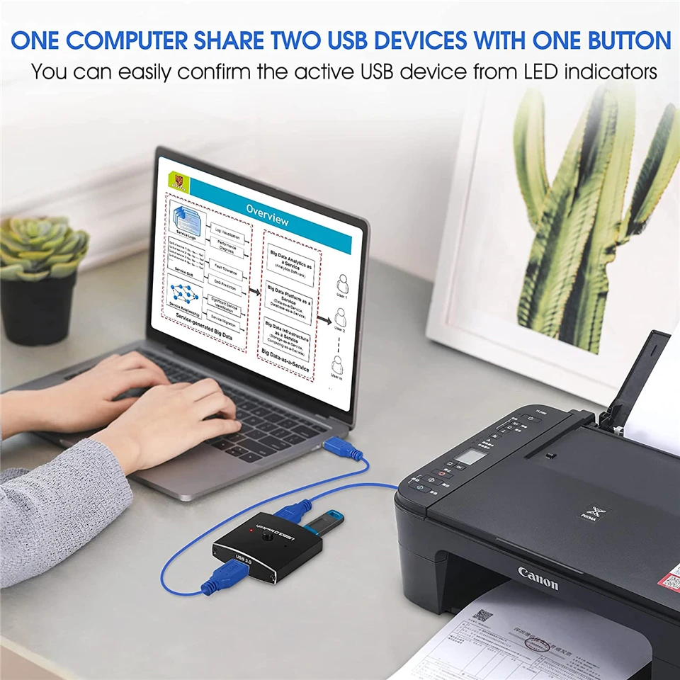 USB 3 0 переключатель KVM 5 Гбит/с 2 в 1 выключатель двухсторонний Sharer для принтера