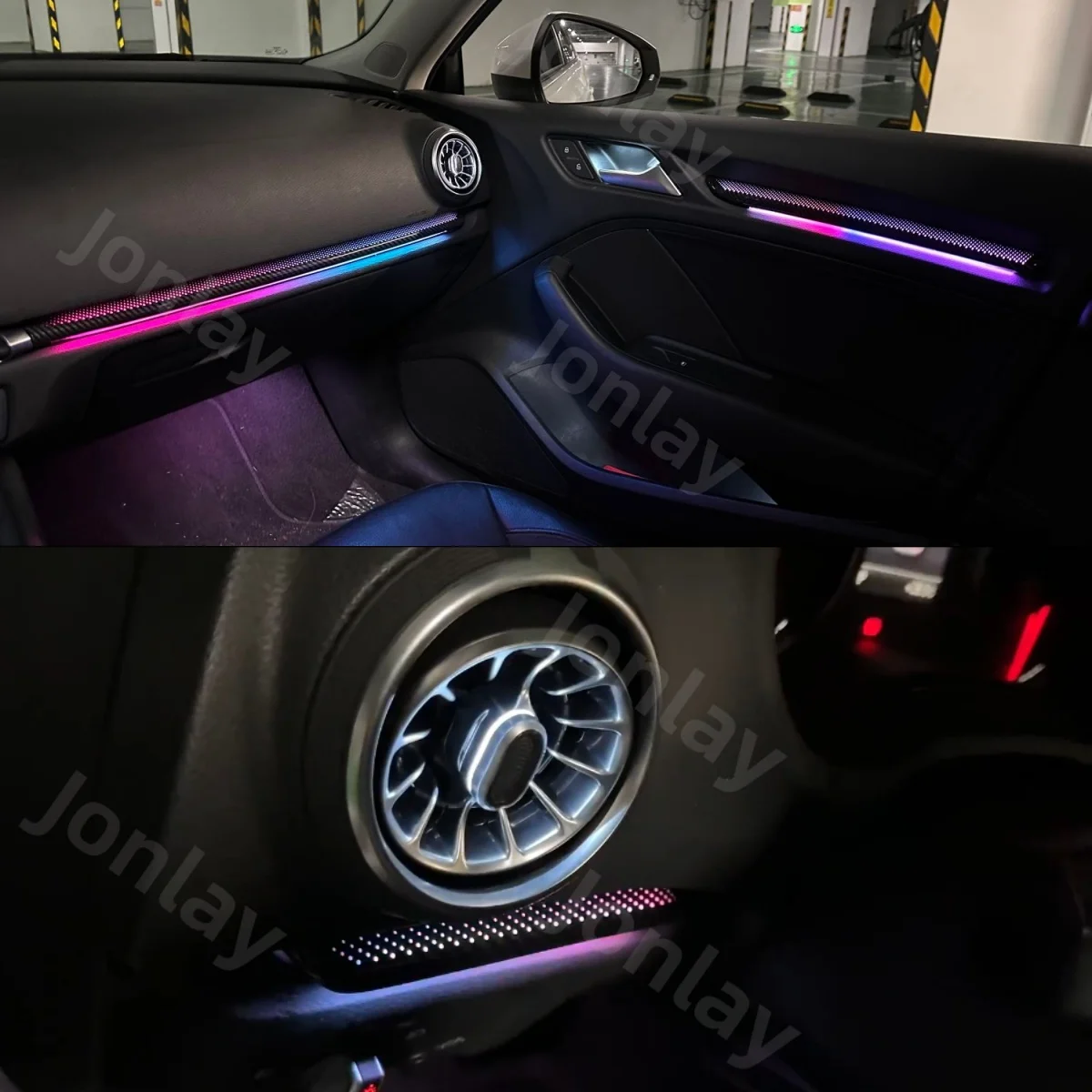 Фото Декоративная атмосферная подсветка Jonlay для Audi A3 8V S3 RS3 2013-2020 (левый/правый руль), интерьерная лампа, подсветка салона, автомобильная подсветка для создания настроения №2