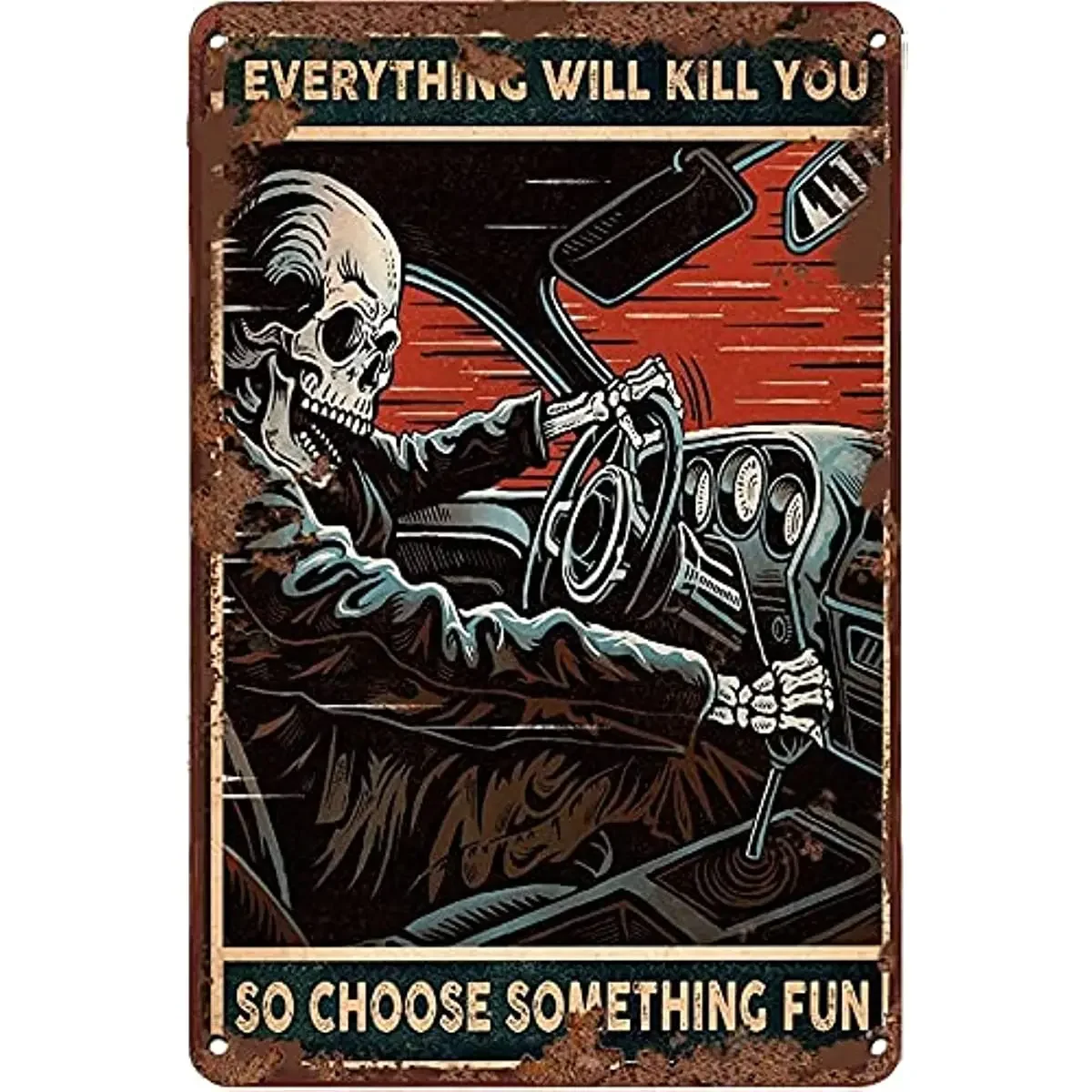 

Креативный жестяной знак скелет для автогонок, забавная новинка, металлическая вывеска, Ретро Декор стен для дома, ворот, сада, баров, кафе, магазинов, пабов, клубов