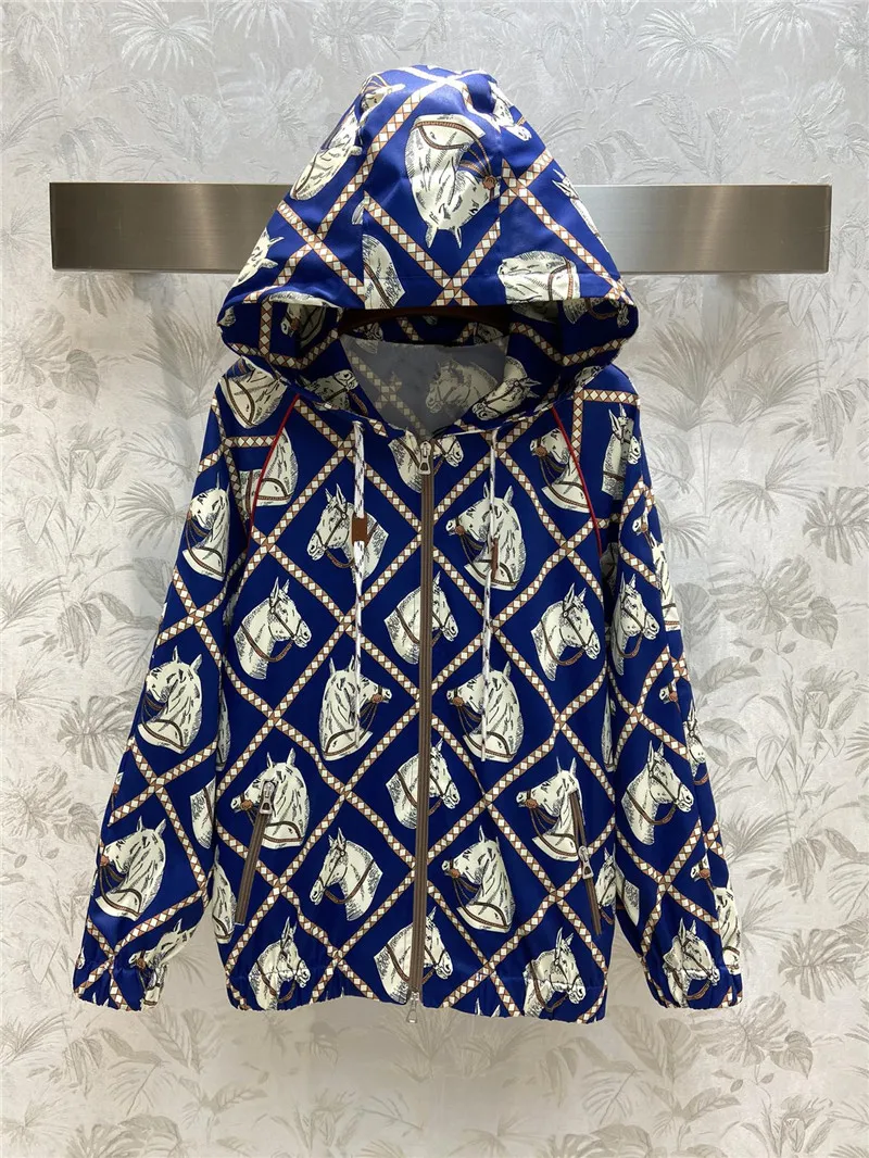 

Top Quality Coat for Women Printed Hooded Loose Jacket