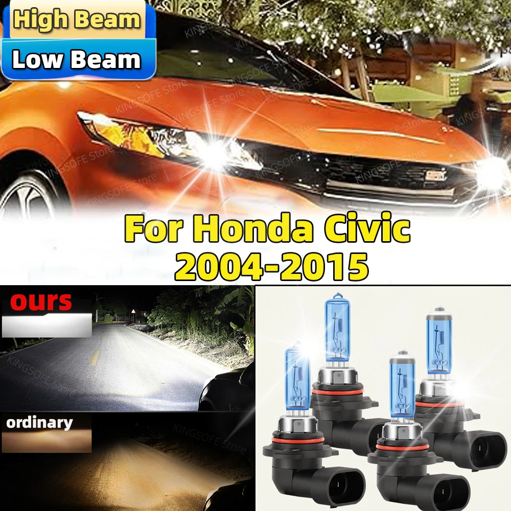 4 шт. 100 Вт галогенная лампа Canbus автомобильная фара HB3 HB4 дальнего ближнего света