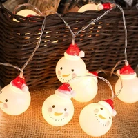 led christmas snowman string lights new year holiday outdoor lamp waterproof decoration garland for street patio garden decor