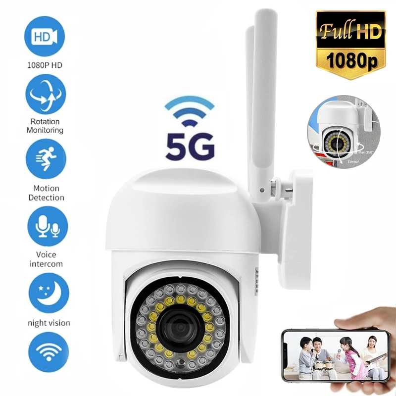 

5G Wifi PTZ Surveillance iP Camera Outdoor Night Vision Full Color Ai Human Tracking Digital CCTV Video Security Monitor Camera