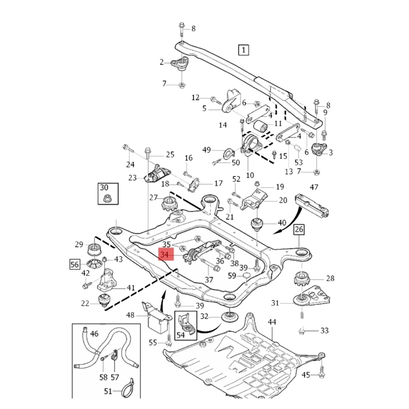 

1 шт., Нижняя передняя втулка двигателя 30680750 дюйма для Volvo S60 S70 V70 XC70 XC90 2001-2009