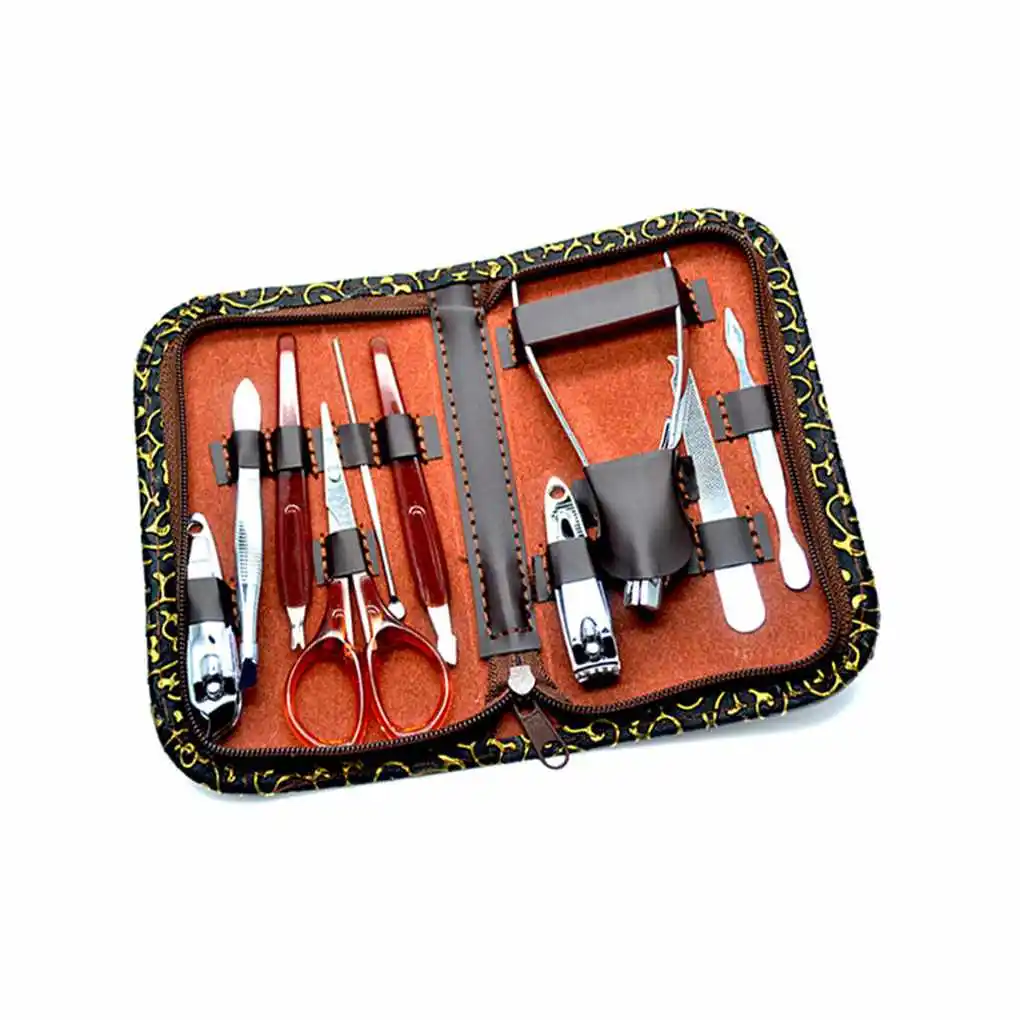 

10pcs Nail Clippers Set Stainless Steel Multifunctional Manicure,Pedicure,Eyebrow Repair Tool Nail Art Nails Trimmer Kit
