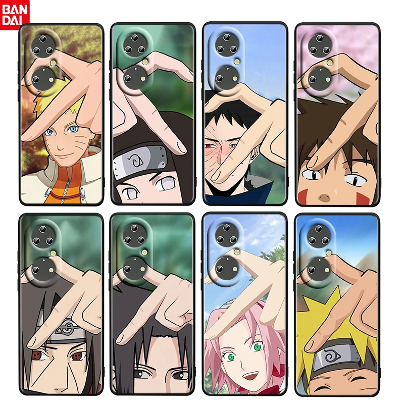 

Hot Anime Naruto Cute For Huawei P50 40 30 20 10 9 Lite E Mini Pro 5G TPU Soft Gel Silicone Black Cover Phone Case Funda Coque