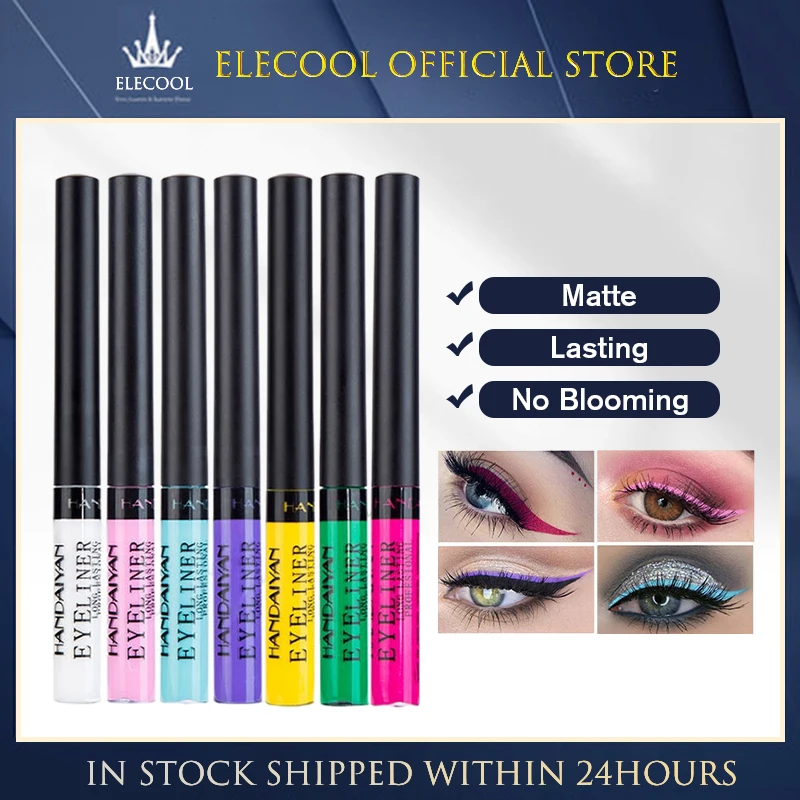 

Brand Colorful Liquid Eyeliner Matte Tint Long Lasting Waterproof Purple Pink Green Sexy Charming Colour Eye Liner Makeup TSLM2