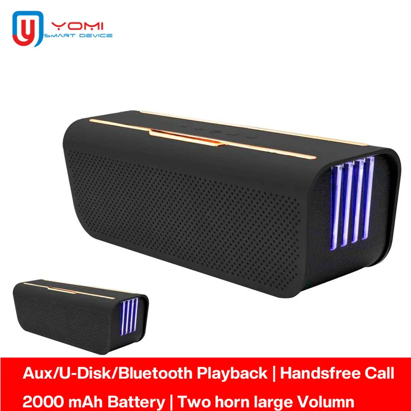 

Desktop Bluetooth Speakers Hifi Premium Good Sound USB AUX Box Wireless Speaker Dual Horns Hi-Fi Subwoofer Music Player Soundbar