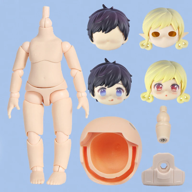 Кукла молочно-белая Ymy тело 10 см подвижные шарнирные куклы с головой макияж для