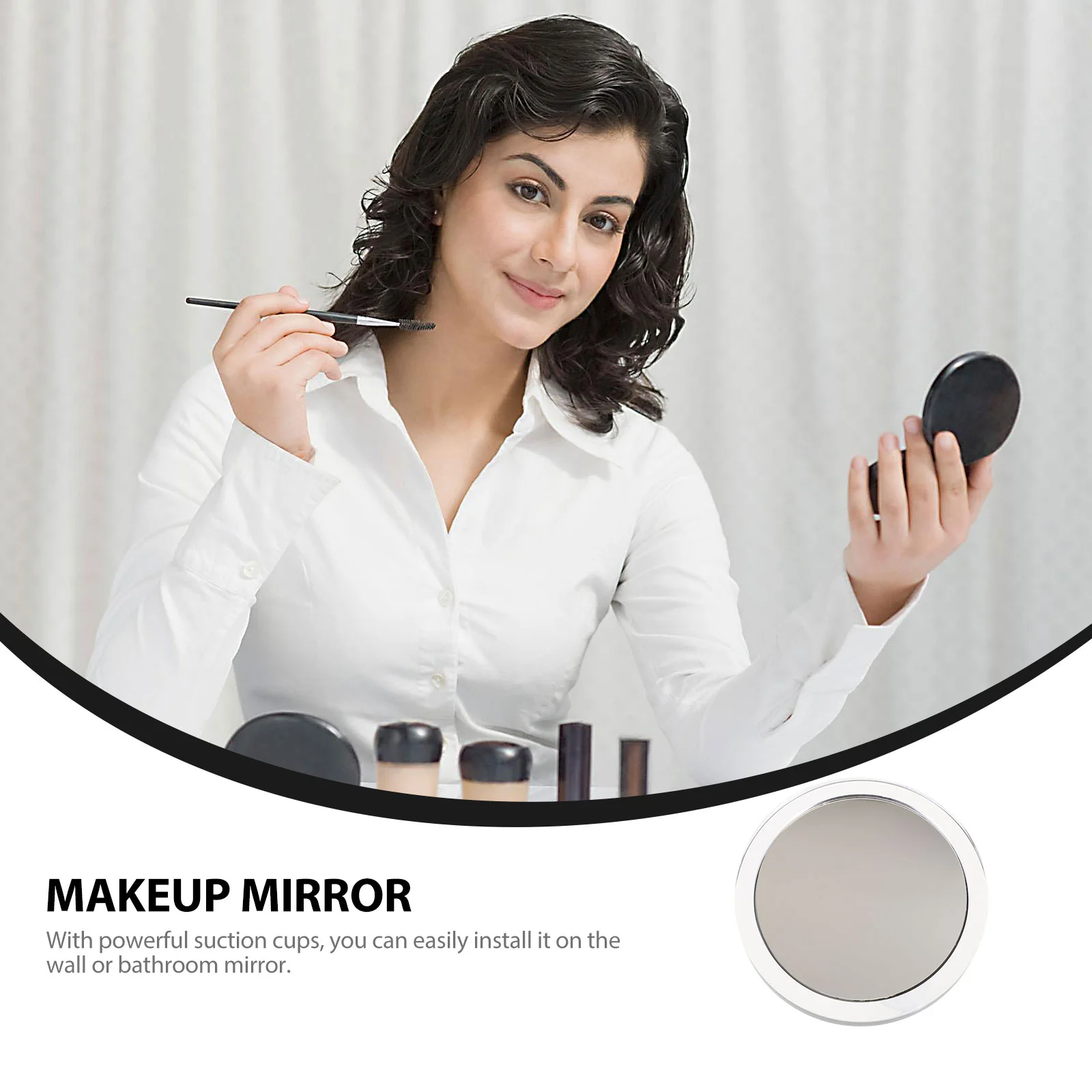 Зеркало на присоске для макияжа настенный туалетный столик ручная