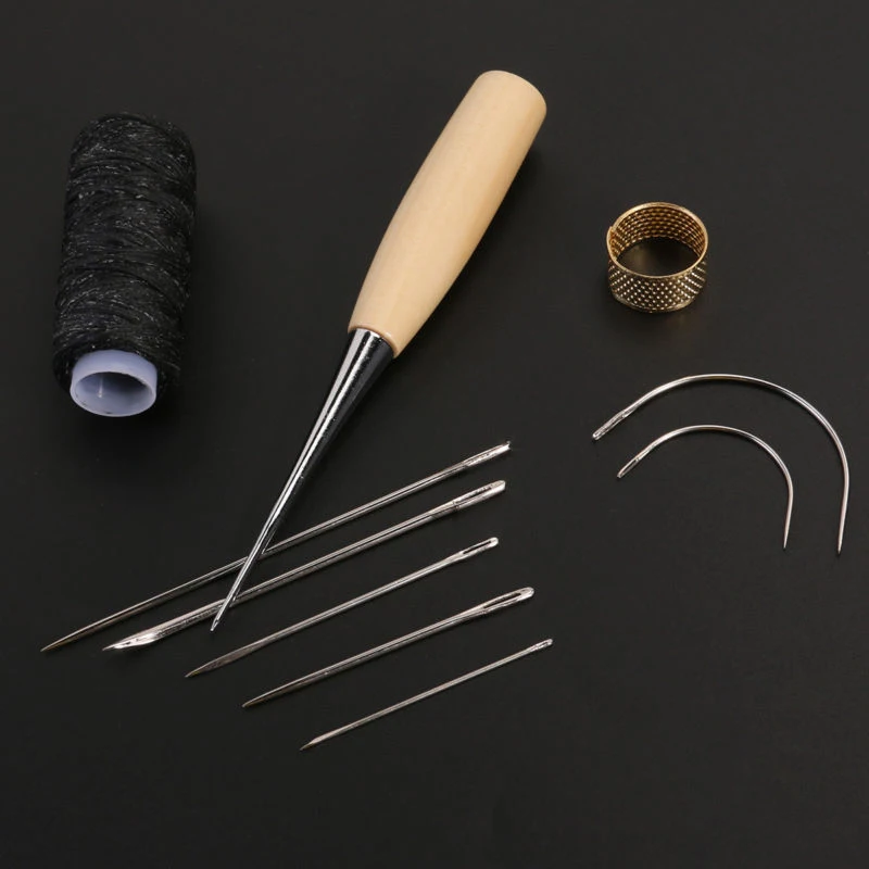 

Leather Sewing Needles Stitching Needle Set Thread Thimbles Hand Sewing Tool Leathercraft Tool Sets Accessories Sewing Kit