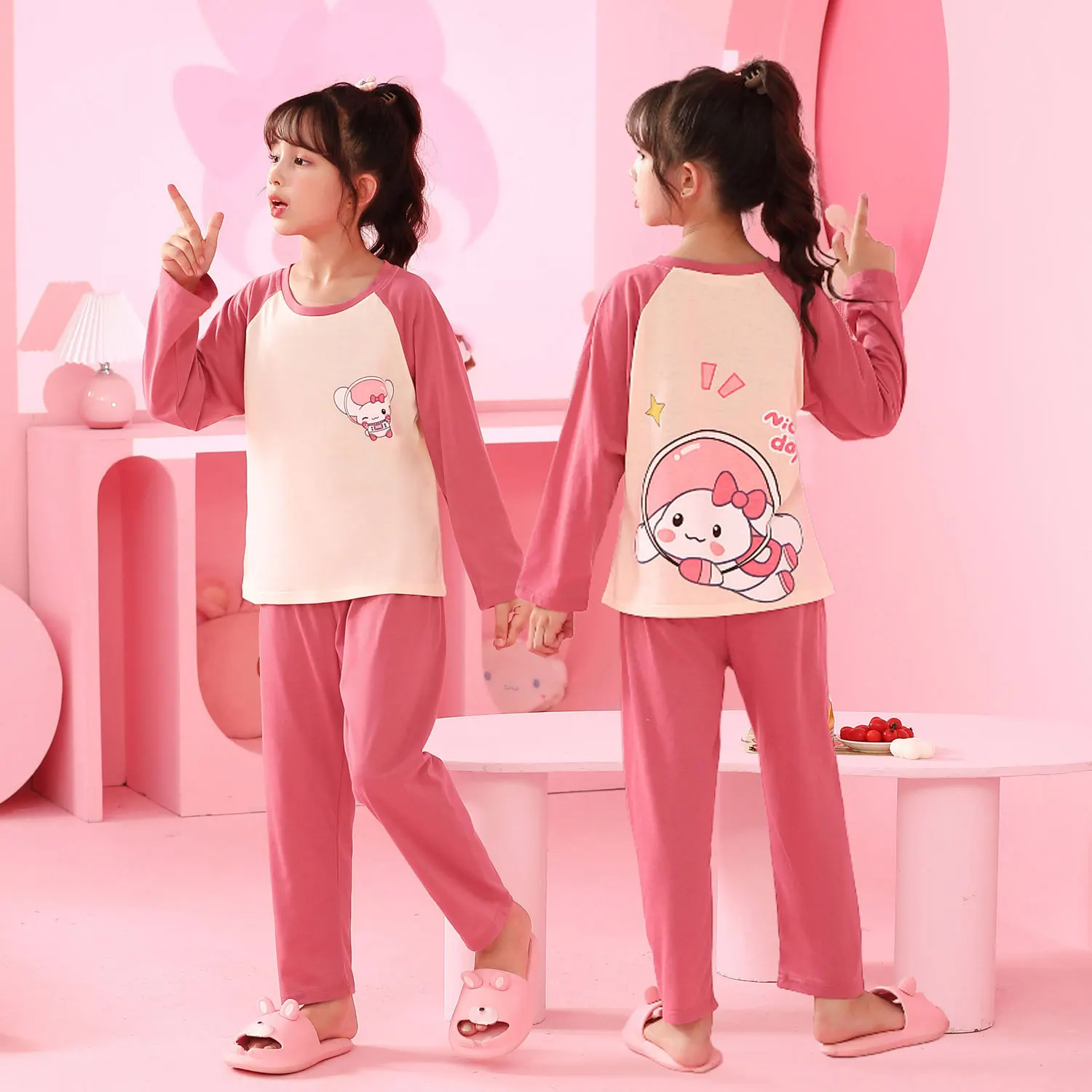 Новинка детские пижамные комплекты с героями мультфильмов свободная дышащая