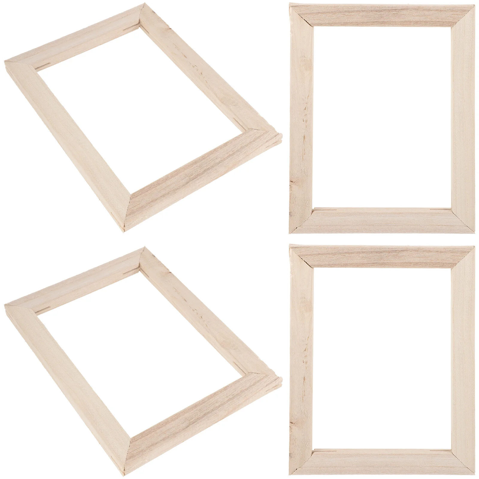 

4pcs Wood Oil Painting Frames Wooden Painting Frames Painting Canvas Frames