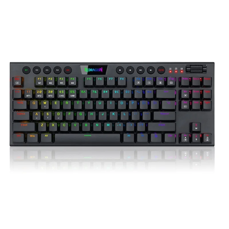 

Беспроводная механическая клавиатура K621 Horus RGB 5,0 BT/2,4 ГГц/Проводная ультратонкая Низкопрофильная Bluetooth-клавиатура с тремя режимами