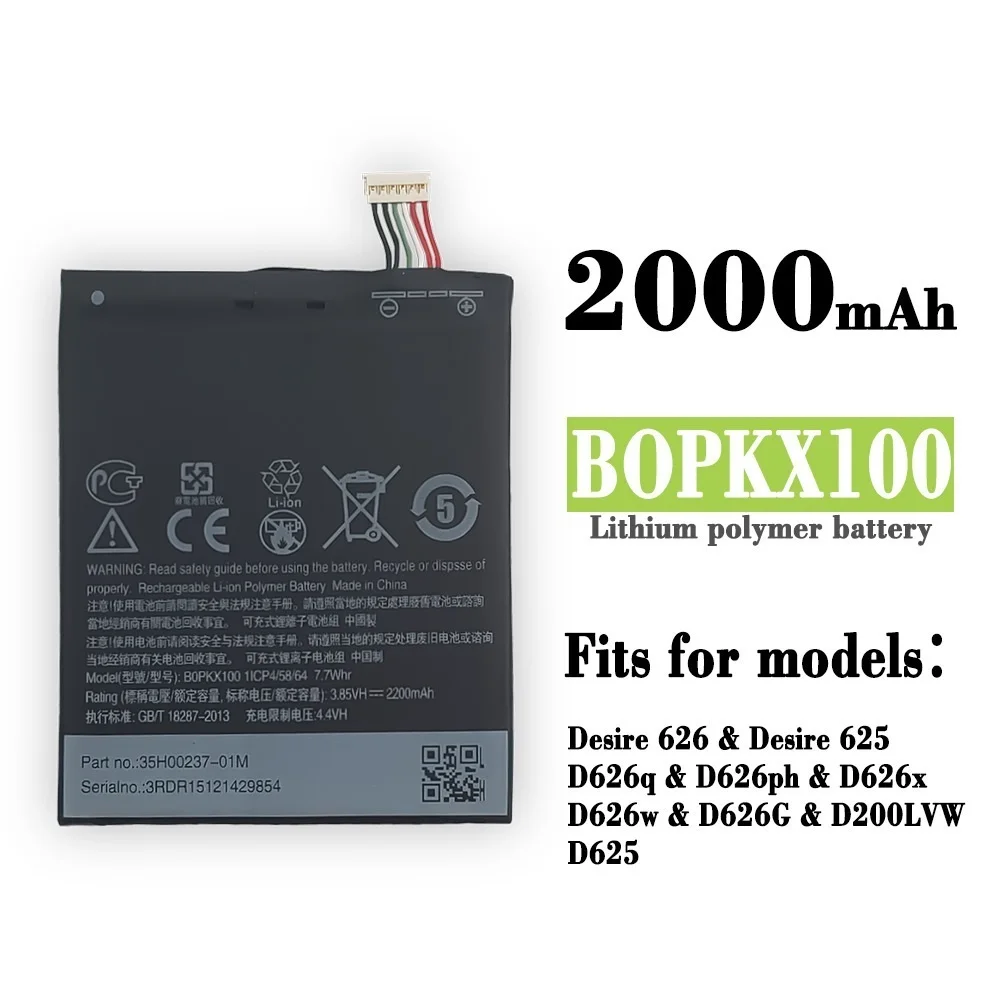 

100% Original BOPKX100 2000mAh Battery For HTC Desire 626 D626W D626T 626G 626S D262W D262D A32 Cellphone Bateria